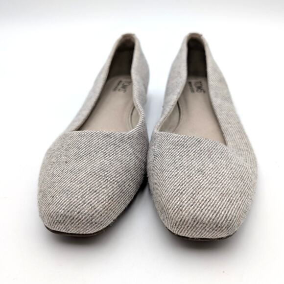 Toms Briella Shimmer Twill Slip-On Ballet Flats Women's Natural Size US8 EU38.5 - Picture 2 of 10